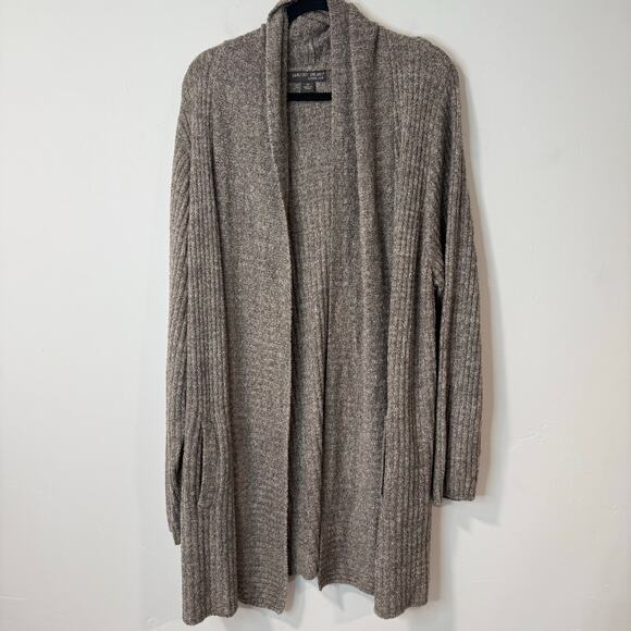 Barefoot Dreams Cardigan Sweater CozyChic Lite Circle Cardi Open Front Brown 3X - Picture 1 of 9